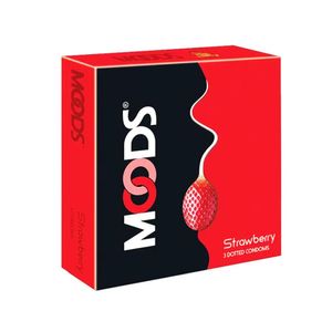 Moods Strawberry Flavored Condom 3 pcs Pack